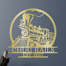 Custom Metal Wall Art - Personalized Steam Train Name Sign