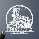 Custom Metal Wall Art - Personalized Steam Train Name Sign