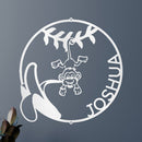 Custom Metal Wall Art - Personalized Little Monkey Name Sign