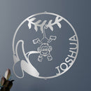 Custom Metal Wall Art - Personalized Little Monkey Name Sign