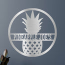 Custom Metal Wall Art - Personalized Pineapple Welcome Sign