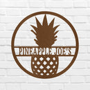 Custom Metal Wall Art - Personalized Pineapple Welcome Sign