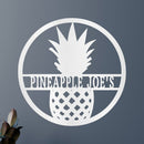 Custom Metal Wall Art - Personalized Pineapple Welcome Sign