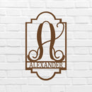 Custom Metal Wall Art - Personalized Split Letter Name Monogram Sign