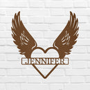 Custom Metal Wall Art - Angel Wing Remembrance Sign