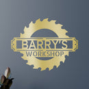 Custom Metal Wall Art - Personalized Workshop Name Sign