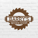 Custom Metal Wall Art - Personalized Workshop Name Sign