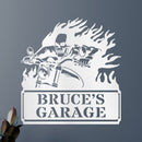 Custom Metal Wall Art - Personalized Demon Motorcycle Sign