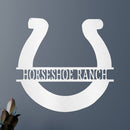 Custom Metal Wall Art - Personalized Horseshoe Sign