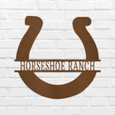 Custom Metal Wall Art - Personalized Horseshoe Sign