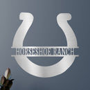 Custom Metal Wall Art - Personalized Horseshoe Sign