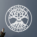 Custom Metal Wall Art - Personalized Skull Family Tree Sign