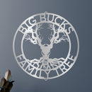 Custom Metal Wall Art - Personalized Skull Tree Monogram