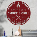 Personalized Smoke & Grill Sign