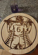Personalized softball girl sign