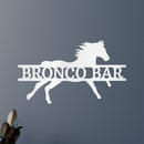 Custom Metal Wall Art - Personalized Sprinting Horse Sign