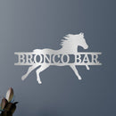 Custom Metal Wall Art - Personalized Sprinting Horse Sign