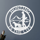 Custom Metal Wall Art - Personalized Deer Hunter Monogram Sign