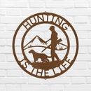 Custom Metal Wall Art - Personalized Deer Hunter Monogram Sign