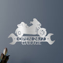 Custom Metal Wall Art - Personalized Motorbike Shop Name Sign