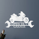 Custom Metal Wall Art - Personalized Motorbike Shop Name Sign
