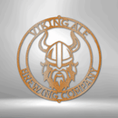 Custom Metal Wall Art - Personalized Viking Circle Monogram Sign