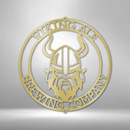 Custom Metal Wall Art - Personalized Viking Circle Monogram Sign