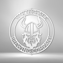 Custom Metal Wall Art - Personalized Viking Circle Monogram Sign