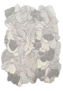Petals Modern Gray Hand Tufted 5x7 Wool Area Rug