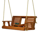 Porchgate Amish Heavy Duty Rollback Console Porch Swing