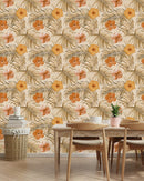 Modish Tropical Flowers Wallpaper