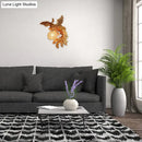 Phoenix gold wall lamp with honeycomb crystal dome – living room 110v-120v