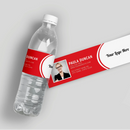 Photo Red Logo Water Bottle Labels