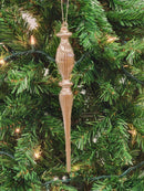 Gold Elongated Finial Glass Christmas Ornament F07M7-2-LH76-24618