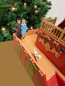 Christmas Wheel with Santa. Animated Holiday Decoration. Christmas Village F07M4-6-W222