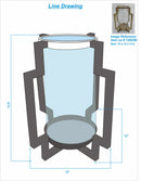 Picher Brass Geometric Gold Decorative Accent - Clearance