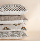 Cora Floral Block Printed Pillow Cover | Brown