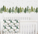 Woodland Forest Trees - Vintage Baby Blanket