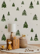 Baby Name & Woodland Animals Decor - Fabric Nursery Wall Art Decals