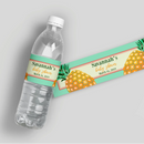 Pineapple Baby Shower Water Bottle Labels
