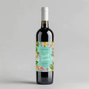 Pineapple Tropical Bridal Shower Wine Label