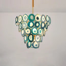 Pink agate designer led chandelier for dining room