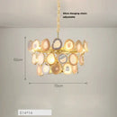 Pink agate designer led chandelier for dining room