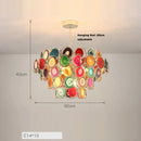 Pink agate designer led chandelier for dining room