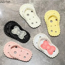 Pink and clear flip flop soap dish drainage rack bathroom accessory