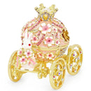 Pink and gold princess carriage jewelry trinket box bedroom decor