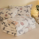 Pink and gray bunny double sided plaid fleece blanket bedroom softness