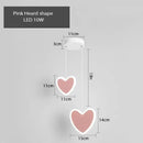 Pink and gray heart blossom butterfly led chandelier bedroom light