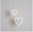 Pink and gray heart blossom butterfly led chandelier bedroom light