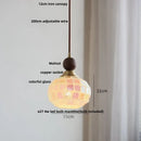 Pink and lavender mosaic glass ball led pendant light kitchen